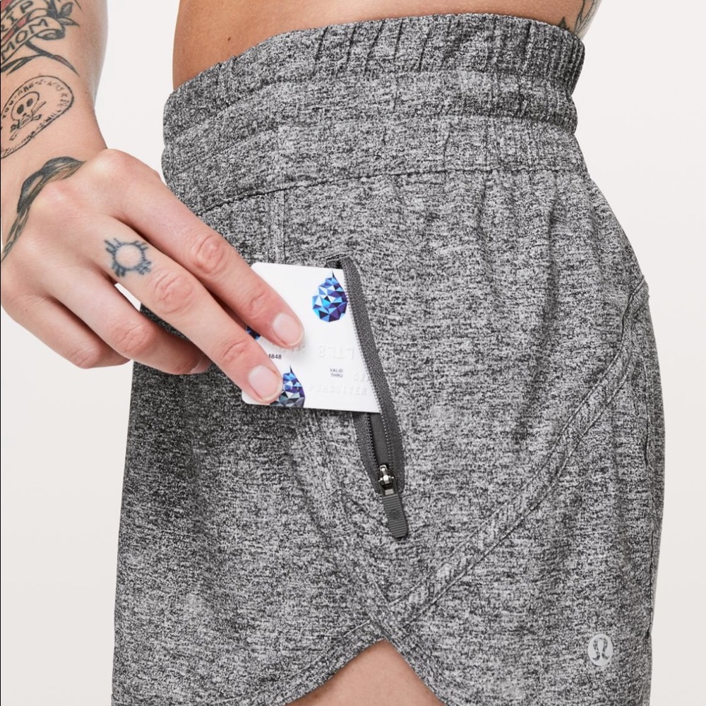 Dark blue Lululemon size 6 tracker shorts